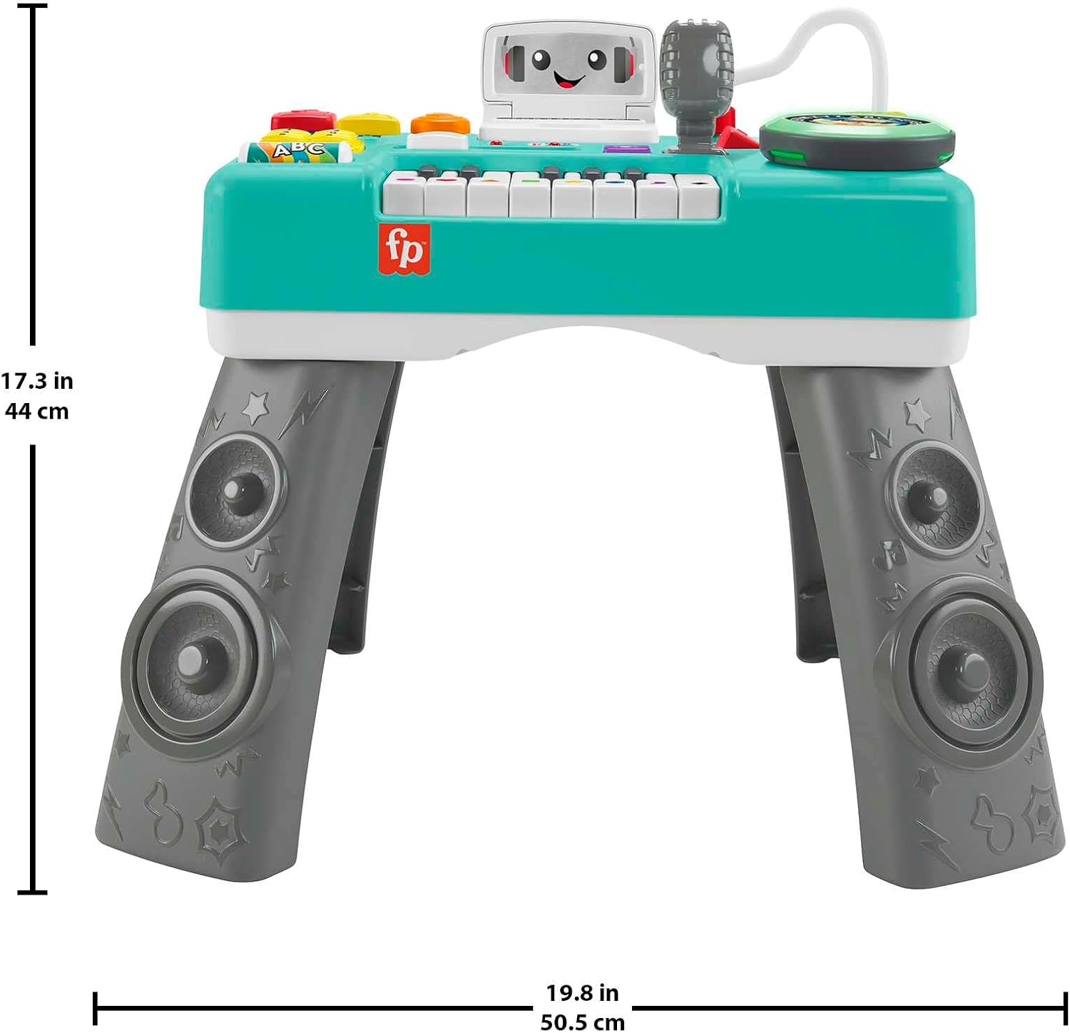 Toddler DJ Activity Play Table with Piano Modes Lights and Music Sounds