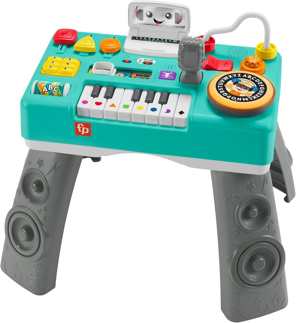 Toddler DJ Activity Play Table with Piano Modes Lights and Music Sounds