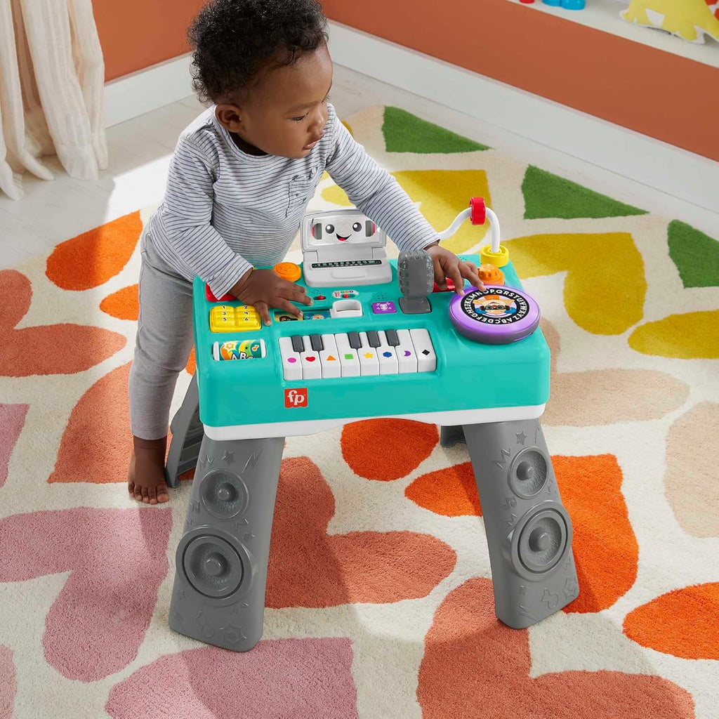 Toddler DJ Activity Play Table with Piano Modes Lights and Music Sounds