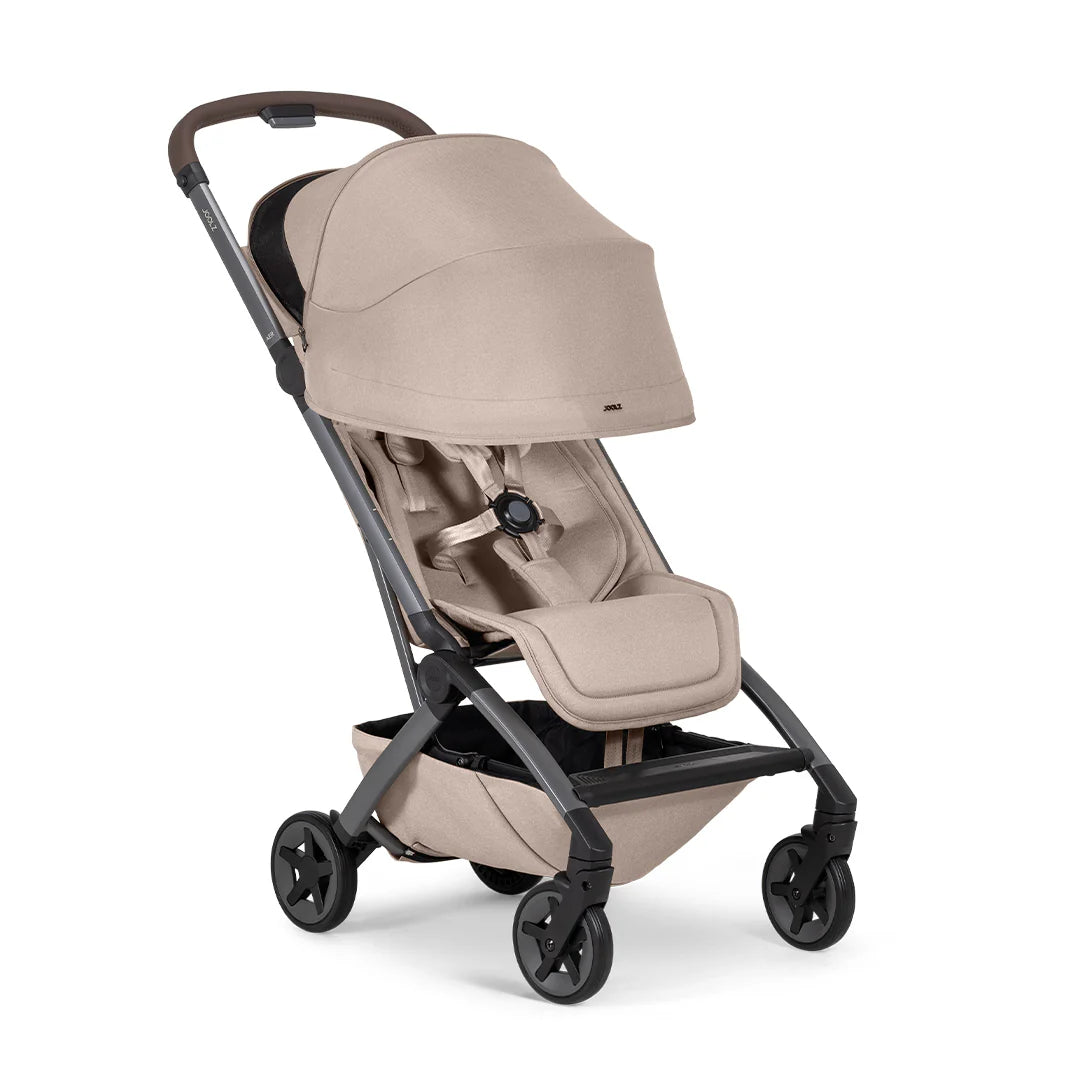 Joolz Aer2 Travel Stroller – Sandy Taupe Lightweight One-Hand Fold Pushchair