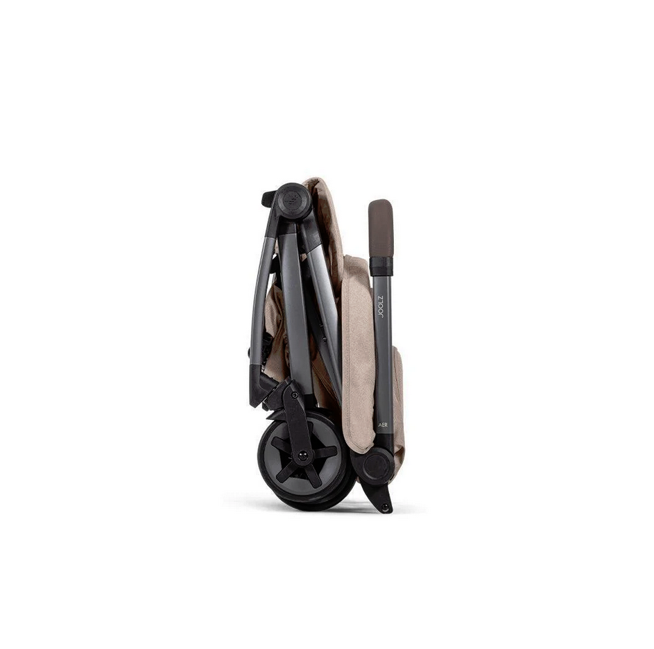 Joolz Aer2 Travel Stroller – Sandy Taupe Lightweight One-Hand Fold Pushchair