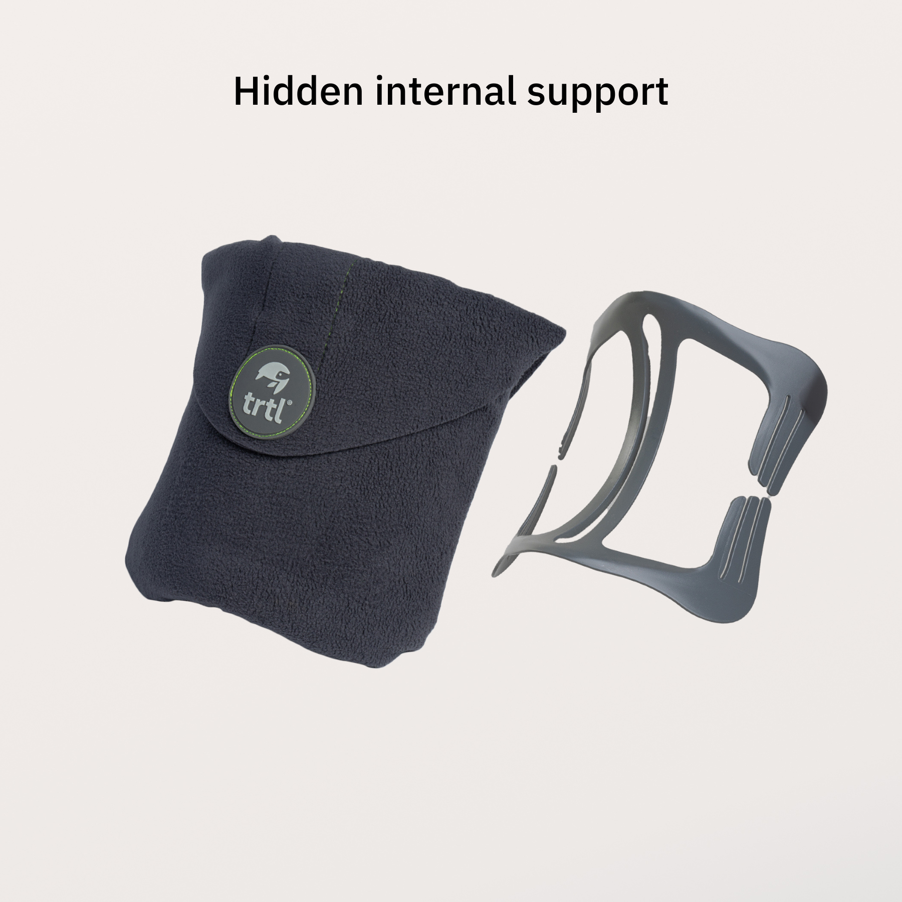 Red Fleece Travel Neck Pillow with Carry Pouch